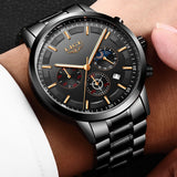 LIGE Sport Quartz Clock Men Waterproof Watch