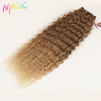 Synthetic Hair Weave Ombre Color Two Tone Curly Hair Extension 120g