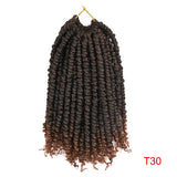 TOMO Bomb Twist Crochet Hair Synthetic 16Roots Spring Twist Pre Looped Crochet Braids Hair Extension Passion Twist for Women