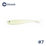 Chinook 5pcs Lure Soft Bait SoftFish Fork Tail with or without Hook Fluke Swimbaits Jerkbaits Silicone Fish Bait Fishing Tackle