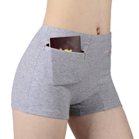 Women Under Skirt Shorts With Zipper Pockets Femme Underwear Safety Shorts