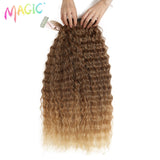 Synthetic Hair Weave Ombre Color Two Tone Curly Hair Extension 120g