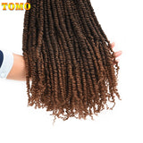 TOMO Bomb Twist Crochet Hair Synthetic 16Roots Spring Twist Pre Looped Crochet Braids Hair Extension Passion Twist for Women