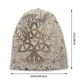 Vikings Ragnar Lothbrok Beanie Hats Tree Of With Triquetra And Futhark Knit Hat