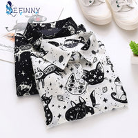 Women Shirt Cat Pattern Printed