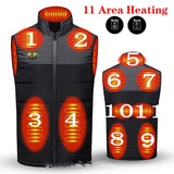 Winter Outdoor Men Electric Heated Jacket USB Heating Vest