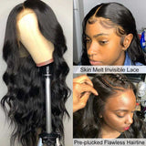 13X4 Hd Lace Frontal Wig 30 Inch Body Wave Lace Front Wig 180% Brazilian Transparent Wet And Wavy Lace Front Human Hair Wigs