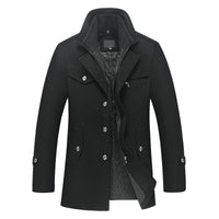 Wool Coat Slim Fit Jackets Men Size M-4XL DROP SHIPPING