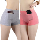 Women Under Skirt Shorts With Zipper Pockets Femme Underwear Safety Shorts