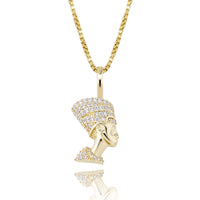925 Sterling Silver Egyptian Pharaoh Pendant Iced Hip Hop Zircon Pendant Fashion Hip Hop Jewelry