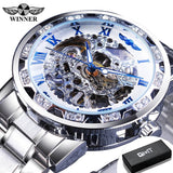 Diamond Luminous Gear Movement Royal Design Men Wrist Watch