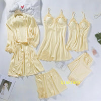 5pcs V-Neck Nightwear Pajamas Sets