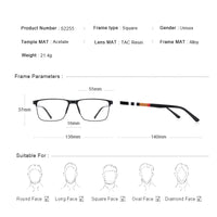 MERRYS DESIGN Men Luxury Square Glasses Frame Acetate Legs Myopia Prescription Eyeglasses S2255