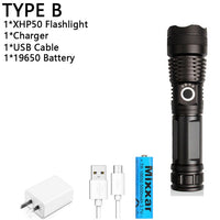 350000cd XPH90 70 50 LED/Powerful/Rechargeable/Tactical/Handled/EDC Flashlight