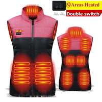 Winter Outdoor Men Electric Heated Jacket USB Heating Vest