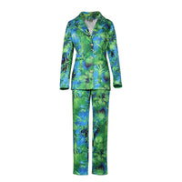 Floral Printed Elegant 2 Piece Women Single Breasted Blazer and Long Pant Set