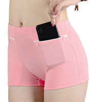 Women Under Skirt Shorts With Zipper Pockets Femme Underwear Safety Shorts