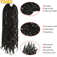 TOMO Bomb Twist Crochet Hair Synthetic 16Roots Spring Twist Pre Looped Crochet Braids Hair Extension Passion Twist for Women