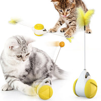 Pet cat Toys  Feather Ball toys animal automatic Tease the cat stick Balancecar Cats play by themselves Pets