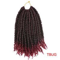 TOMO Bomb Twist Crochet Hair Synthetic 16Roots Spring Twist Pre Looped Crochet Braids Hair Extension Passion Twist for Women