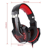 Headset Over-Ear 3.5mm Headphone with Microphone LED Light