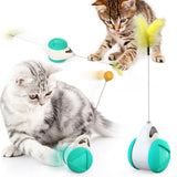 Pet cat Toys  Feather Ball toys animal automatic Tease the cat stick Balancecar Cats play by themselves Pets