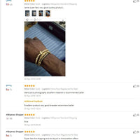 3pcs/Set Luxury Jewelry New Zircon Hip Hop Gold Color Bracelets