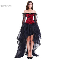 Steampunk Corset Dress Victorian Retro Gothic Top Burlesque Lace