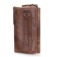 Genuine Leather Men Key Wallet Small