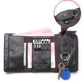 Genuine Leather Men Key Wallet Small