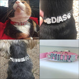 Bling Rhinestone Puppy Dog Collars Personalized