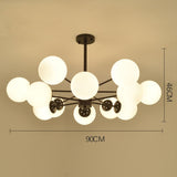 Gold plate Lustry led Chandelier E27 Bulb Glass Shade Hanging Dining bed Living room decoration Light Fixtures