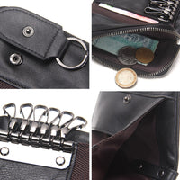 Genuine Leather Men Key Wallet Small