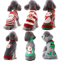 Xmas Striped Dog Sweater Pet