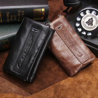 Genuine Leather Men Key Wallet Small