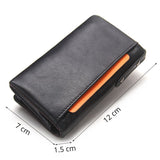 Genuine Leather Men Key Wallet Small