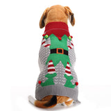 Xmas Striped Dog Sweater Pet