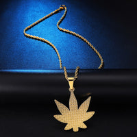 Full Rhine Stoned Leaves Bling Iced Out