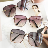 HBK Luxury Square Sunglasses Women Men