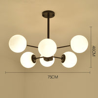 Gold plate Lustry led Chandelier E27 Bulb Glass Shade Hanging Dining bed Living room decoration Light Fixtures