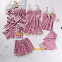 5pcs V-Neck Nightwear Pajamas Sets