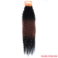 Synthetic Hair Weave Ombre Color Two Tone Curly Hair Extension 120g