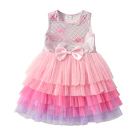 Lace Layered Dress for Girls Toddlers Princess Party Prom Dresses Summer Clothes