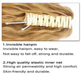 AZQUEEN Synthetic 20 Inch  Fiber Claw Clip Wavy Ponytail Extension Clip-In Hair Wig For Women