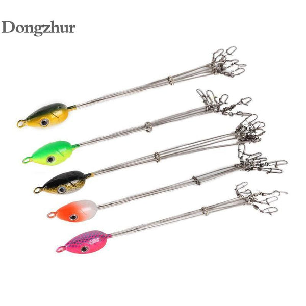 Steel Umbrella Fishing Lure Rig 5 Arms Rig Head
