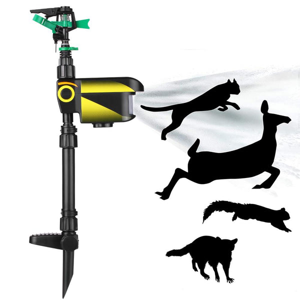 Solar Powered Motion Activated Animal Bird Mouse Repellent Garden Lawn Sprinkler  invading animal away from the garden orchard