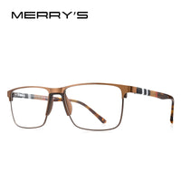 MERRYS DESIGN Men Luxury Square Glasses Frame Acetate Legs Myopia Prescription Eyeglasses S2255