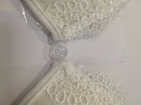 White Lace Embroidery Bra Super Push Up Silicone Bralette