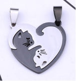 Cat Necklaces Pendants for Men and Women Couple Necklace Pendant Stainless Steel SN156
