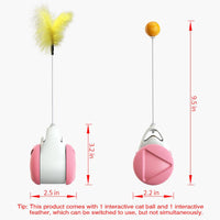 Pet cat Toys  Feather Ball toys animal automatic Tease the cat stick Balancecar Cats play by themselves Pets